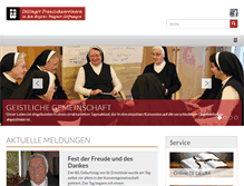 Tablet Screenshot of dillinger-franziskanerinnen-rw.de